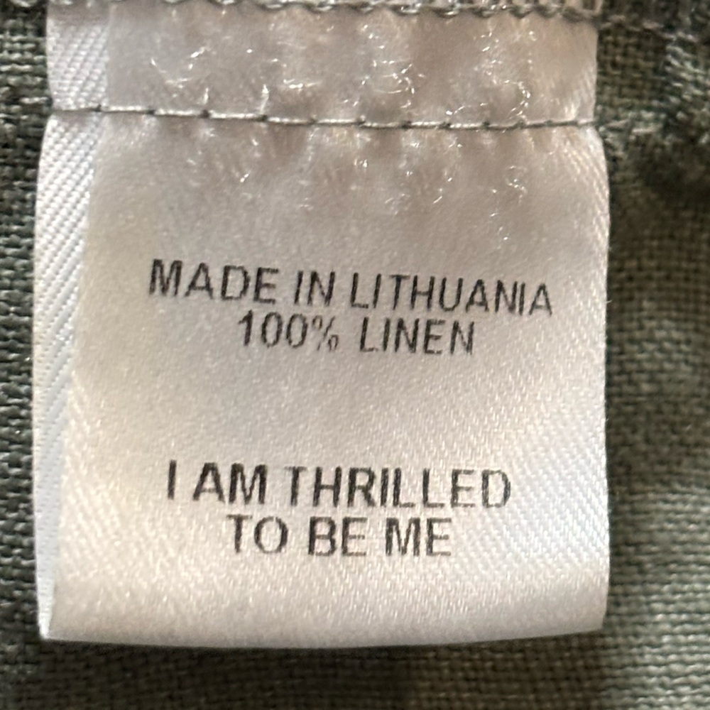 Flax Ankle Cropped Pants olive green size small - Picture 5 of 11